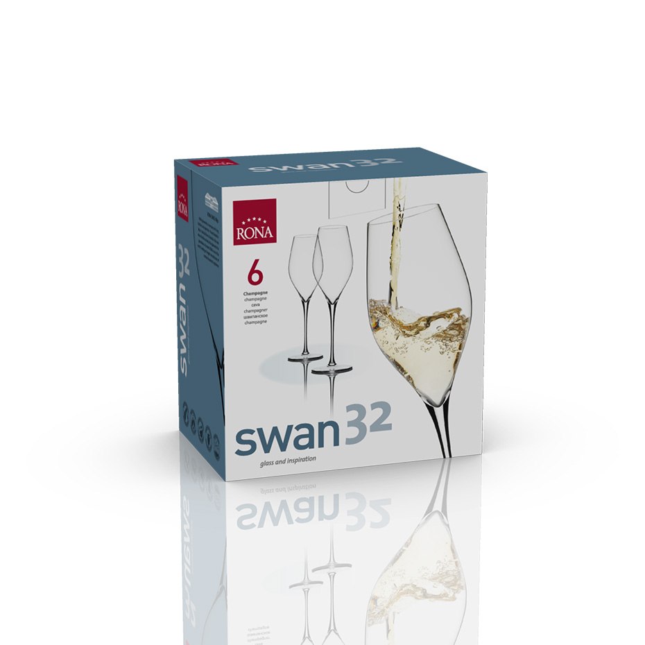 RONA Swan 天鵝系列 白酒杯 320ml 原廠6入彩盒