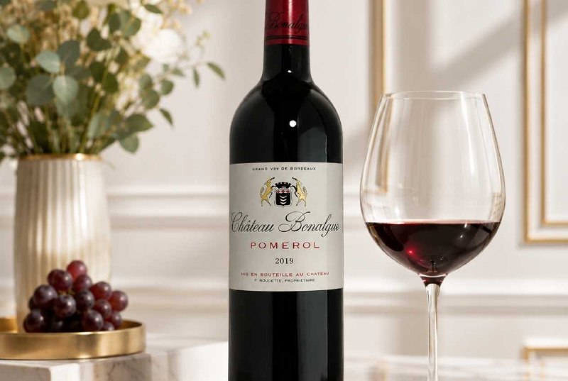 波爾多右岸 Pomerol 酒瓶與酒杯