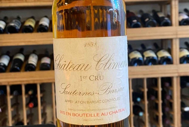 1988 年 Sauternes Barsac 酒標細節