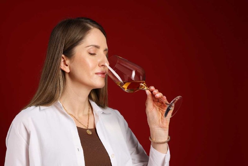 品飲者透過酒杯練習辨識香氣